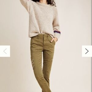 Anthropologie Austen Embroidered Pants 30